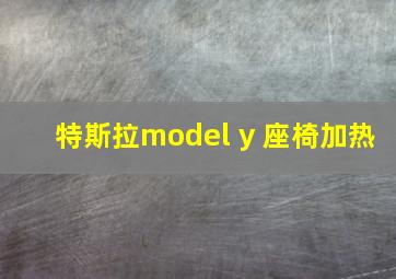 特斯拉model y 座椅加热